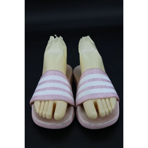 Adidas Girl's Youth Adilette Comfort Slide Sandals Pnk/Wht #FY8834 Size: 2 - Picture 4 of 11